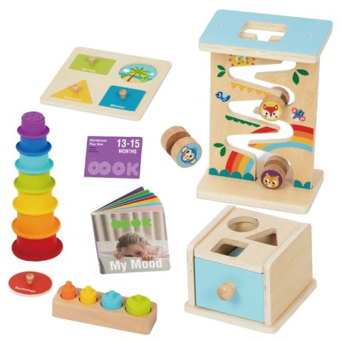 Woopie Let's Go Green WOOPIE GREEN Pudełko Box 6w1 13-15m Montessori Edukacyjne Sensoryczne FSC