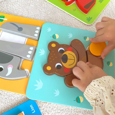 Woopie Let's Go Green WOOPIE GREEN Układanka Drewniana Klocki Zwierzątka Montessori FSC