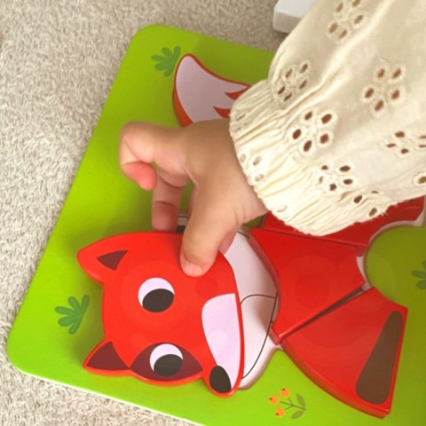 Woopie Let's Go Green WOOPIE GREEN Układanka Drewniana Klocki Zwierzątka Montessori FSC