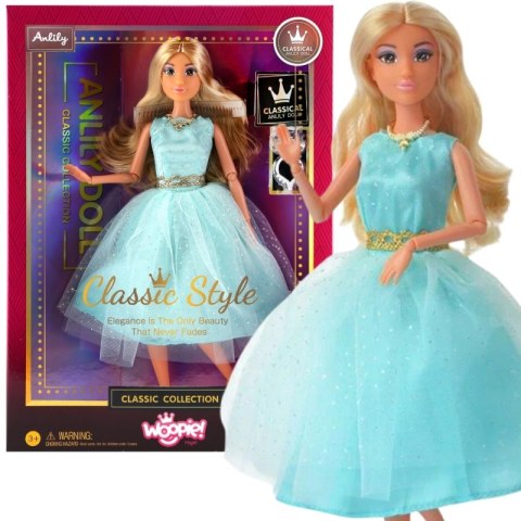 Woopie Royal WOOPIE ROYAL Lalka Lily 30 cm Długie Blond Włosy Elegancka Turkusowa Sukienka