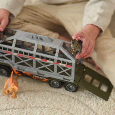 Woopie WOOPIE Ciężarówka Transporter Dinozaurów Auto z Dźwiękiem i Światłem