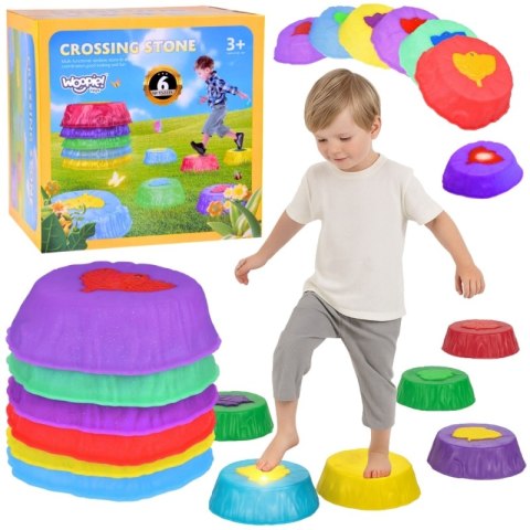 Woopie WOOPIE Kamienie Balansujące Świecące Sensoryczne Trening Równowagi 6 szt