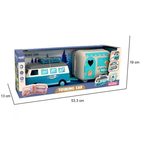 Woopie WOOPIE Kamper XL dla Lalek Zestaw Kempingowy z Przyczepką