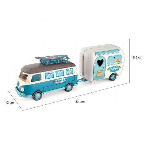 Woopie WOOPIE Kamper XL dla Lalek Zestaw Kempingowy z Przyczepką