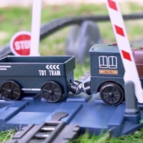 Woopie WOOPIE Kolejka Elektryczna Lokomotywa Towarowa Tor XXL 90 el.