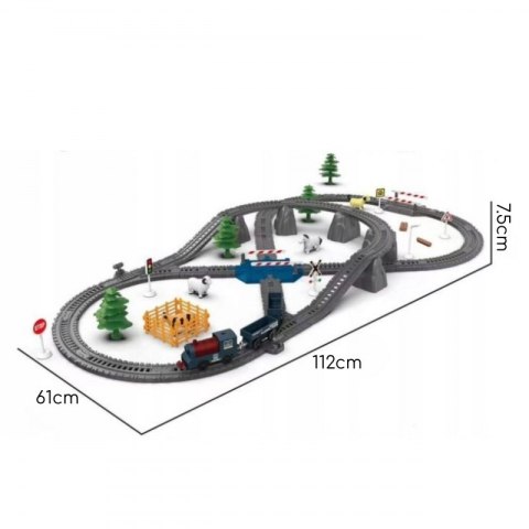 Woopie WOOPIE Kolejka Elektryczna Lokomotywa Towarowa Tor XXL 90 el.