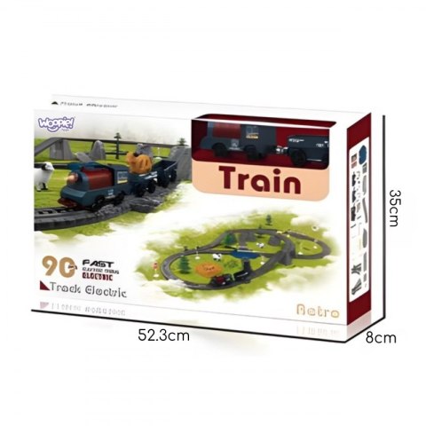 Woopie WOOPIE Kolejka Elektryczna Lokomotywa Towarowa Tor XXL 90 el.