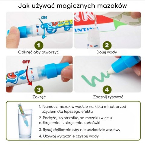 Woopie WOOPIE Mata Wodna do Malowania 2w1 XXL Dwustronna Zwierzęta