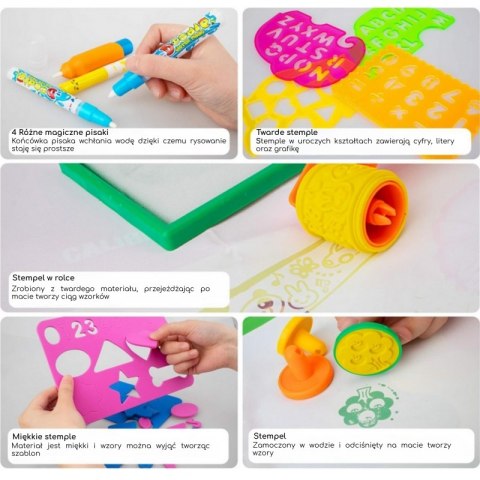 Woopie WOOPIE Mata Wodna do Malowania 2w1 XXL Dwustronna Zwierzęta