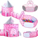 Woopie WOOPIE Namiot 3w1 Pałac Księżniczki XXL Domek Tunel Suchy Basen