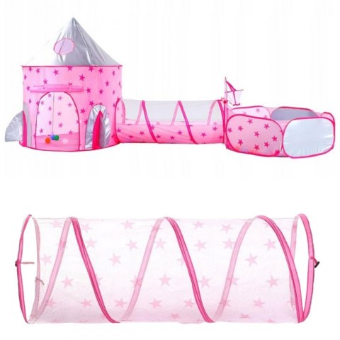 Woopie WOOPIE Namiot 3w1 Pałac Księżniczki XXL Domek Tunel Suchy Basen