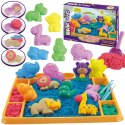 Woopie WOOPIE Piasek Kinetyczny 1,2 kg Zestaw XL ZOO Stolik z Foremkami