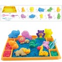 Woopie WOOPIE Piasek Kinetyczny 1,2 kg Zestaw XL ZOO Stolik z Foremkami