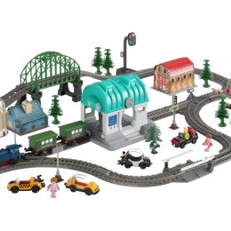 Woopie WOOPIE Pociąg Elektryczny Kolejka Tor XXL Ciuchcia Lokomotywa Zestaw Miasteczko 108 el.