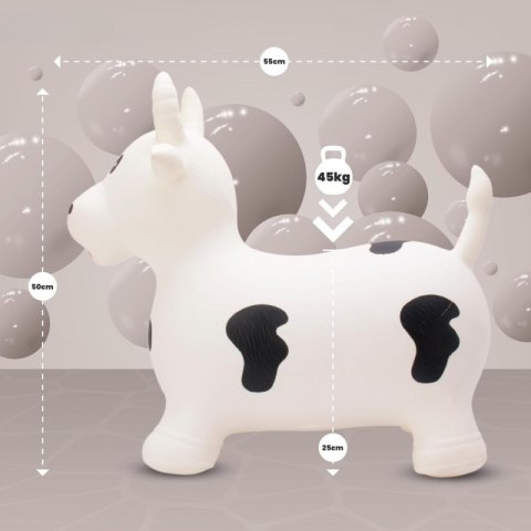 Woopie WOOPIE Skoczek Gumowy do Skakania Krówka + Pompka