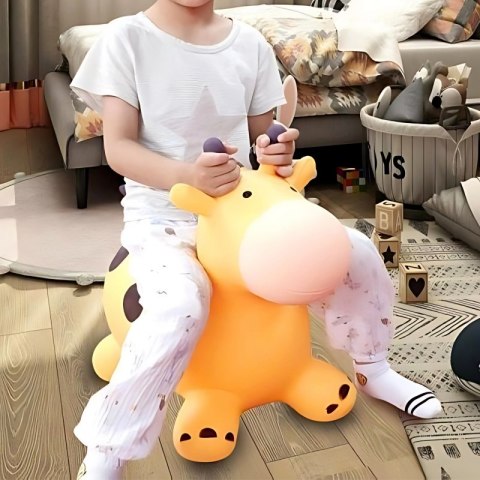 Woopie WOOPIE Skoczek Gumowy do Skakania Żyrafa Żółta + Pompka