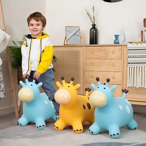 Woopie WOOPIE Skoczek Gumowy do Skakania Żyrafa Żółta + Pompka