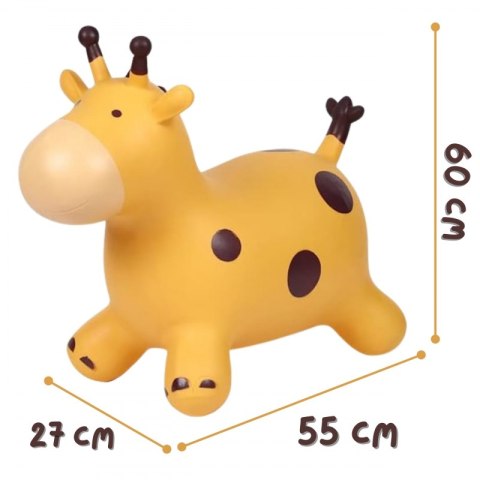 Woopie WOOPIE Skoczek Gumowy do Skakania Żyrafa Żółta + Pompka
