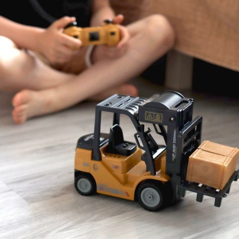 Woopie WOOPIE Zdalnie Sterowany Wózek Widłowy 2w1 Dźwig RC - Skala 1:24