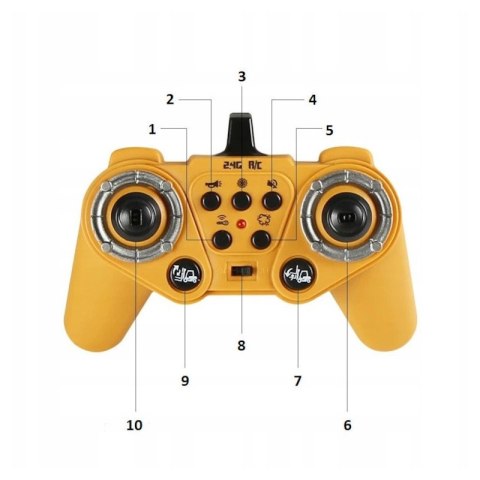Woopie WOOPIE Zdalnie Sterowany Wózek Widłowy 2w1 Dźwig RC - Skala 1:24