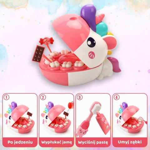 Woopie WOOPIE Zestaw Małego Dentysty Głowa Jednorożca Akcesoria