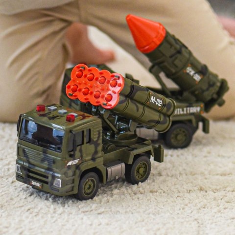 Woopie WOOPIE Zestaw Pojazdów Wojskowych z Wyrzutnią Czołg Helikopter 4SZT Skala 1:20