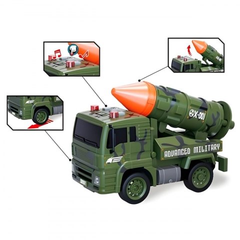 Woopie WOOPIE Zestaw Pojazdów Wojskowych z Wyrzutnią Czołg Helikopter 4SZT Skala 1:20