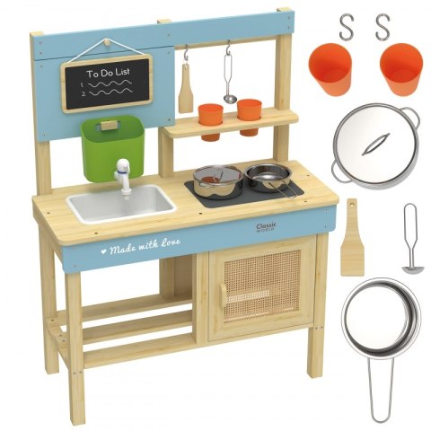 Classic World CLASSIC WORLD Drewniana Kuchnia Ogrodowa Błotna XXL z Akcesoriami