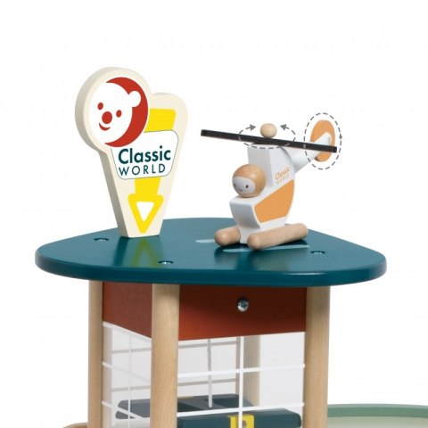 Classic World CLASSIC WORLD Wielopoziomowy Parking Auta Helikopter Dystybutor Myjnia + Akc.