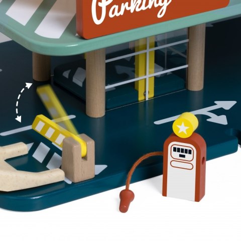 Classic World CLASSIC WORLD Wielopoziomowy Parking Auta Helikopter Dystybutor Myjnia + Akc.