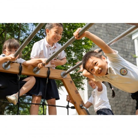 Classic World EDU CLASSIC WORLD EDU Drewniany Plac Zabaw XXL Zestaw do Wspinaczki Heksagonalny