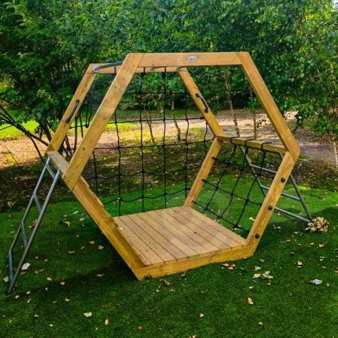 Classic World EDU CLASSIC WORLD EDU Drewniany Plac Zabaw XXL Zestaw do Wspinaczki Heksagonalny