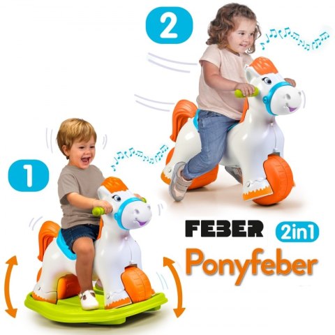 Feber FEBER Interaktywny Bujany Konik 2w1 - Jeździk Biegowy