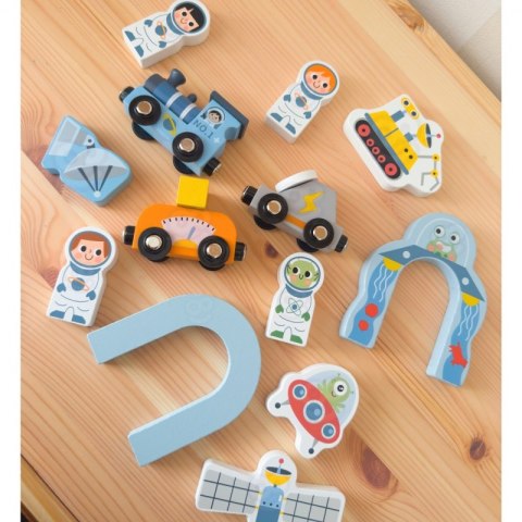 Tooky Toy TOOKY TOY Drewniana Kolejka Kosmiczna Zestaw Tory