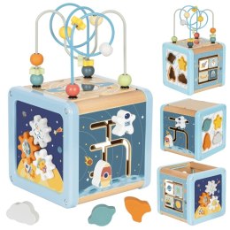 Tooky Toy TOOKY TOY Drewniana Kostka Aktywności Kosmos Sorter Labirynt
