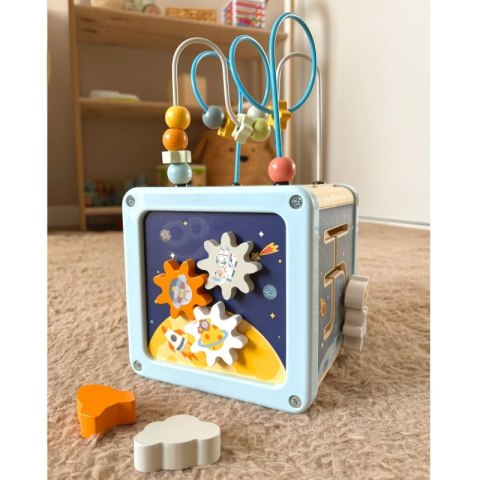 Tooky Toy TOOKY TOY Drewniana Kostka Aktywności Kosmos Sorter Labirynt
