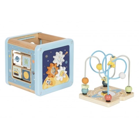 Tooky Toy TOOKY TOY Drewniana Kostka Aktywności Kosmos Sorter Labirynt