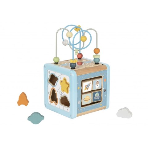 Tooky Toy TOOKY TOY Drewniana Kostka Aktywności Kosmos Sorter Labirynt