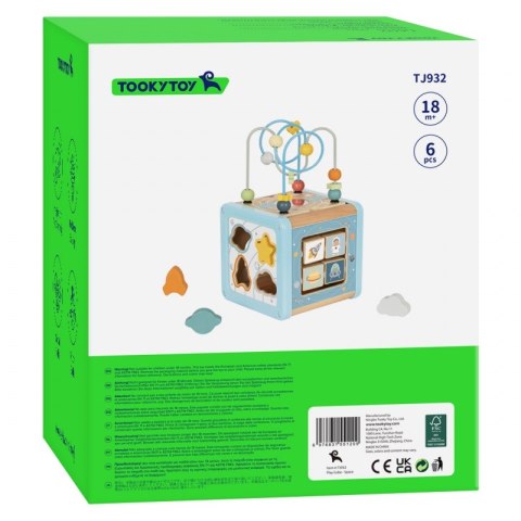 Tooky Toy TOOKY TOY Drewniana Kostka Aktywności Kosmos Sorter Labirynt