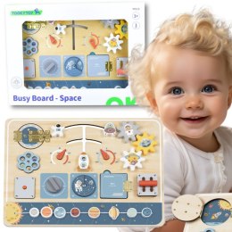 Tooky Toy TOOKY TOY Drewniana Tablica Edukacyjna Montessori Astronauta Statek Kosmiczny
