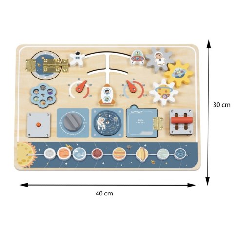 Tooky Toy TOOKY TOY Drewniana Tablica Edukacyjna Montessori Astronauta Statek Kosmiczny
