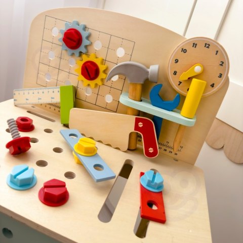 Tooky Toy TOOKY TOY Drewniany Stół Do Majsterkowania Warsztat