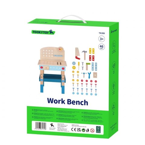 Tooky Toy TOOKY TOY Drewniany Stół Do Majsterkowania Warsztat