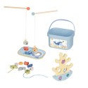Tooky Toy TOOKY TOY Drewniany Zestaw Morskich Zabawek Wieża Balansująca Łowienie Ryb Figurki 23 Elementy