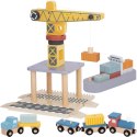 Tooky Toy TOOKY TOY Dźwig Portowy Drewniany Zestaw