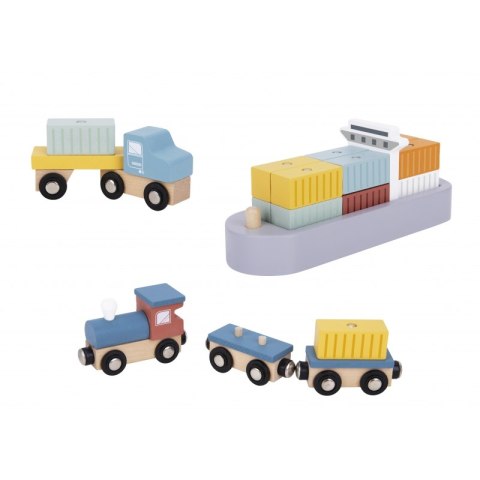 Tooky Toy TOOKY TOY Dźwig Portowy Drewniany Zestaw