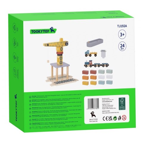 Tooky Toy TOOKY TOY Dźwig Portowy Drewniany Zestaw