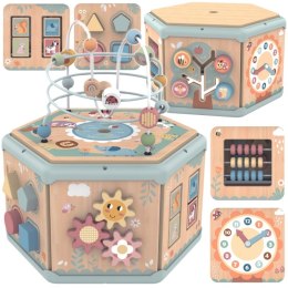 Tooky Toy TOOKY TOY Interaktywny Drewniany Sześciokąt Montessori Otwierane Pudełko