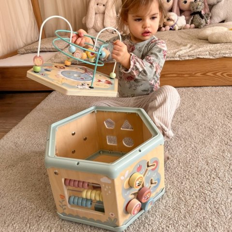Tooky Toy TOOKY TOY Interaktywny Drewniany Sześciokąt Montessori Otwierane Pudełko