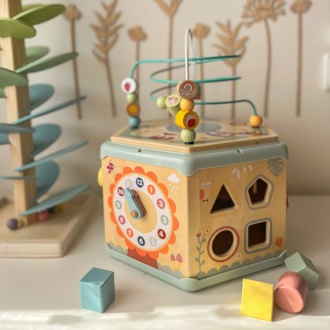 Tooky Toy TOOKY TOY Interaktywny Drewniany Sześciokąt Montessori Otwierane Pudełko